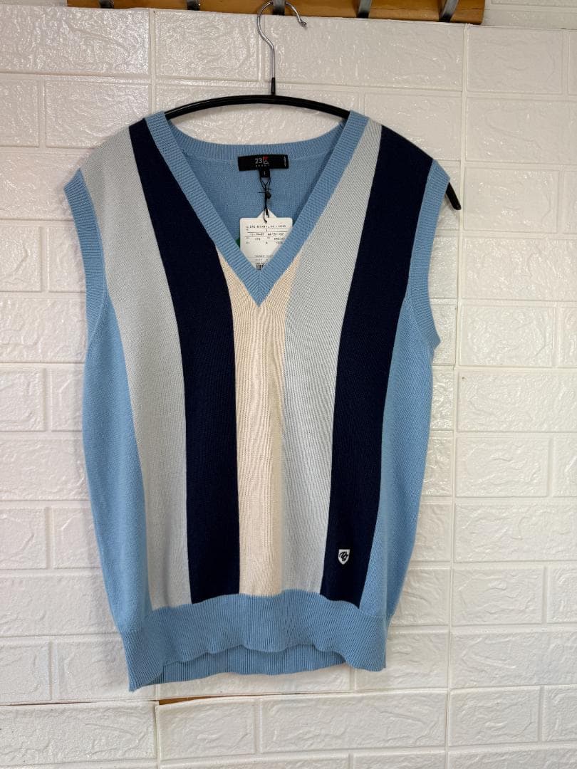 23区スポーツ ゴルフ ニットベスト S 新品タグ付き