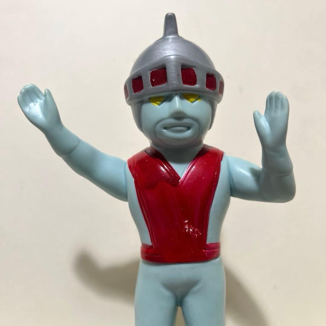 無版権 シルバー仮面 水色 パチソフビ 盆踊りタイプ フィギュア 当時物