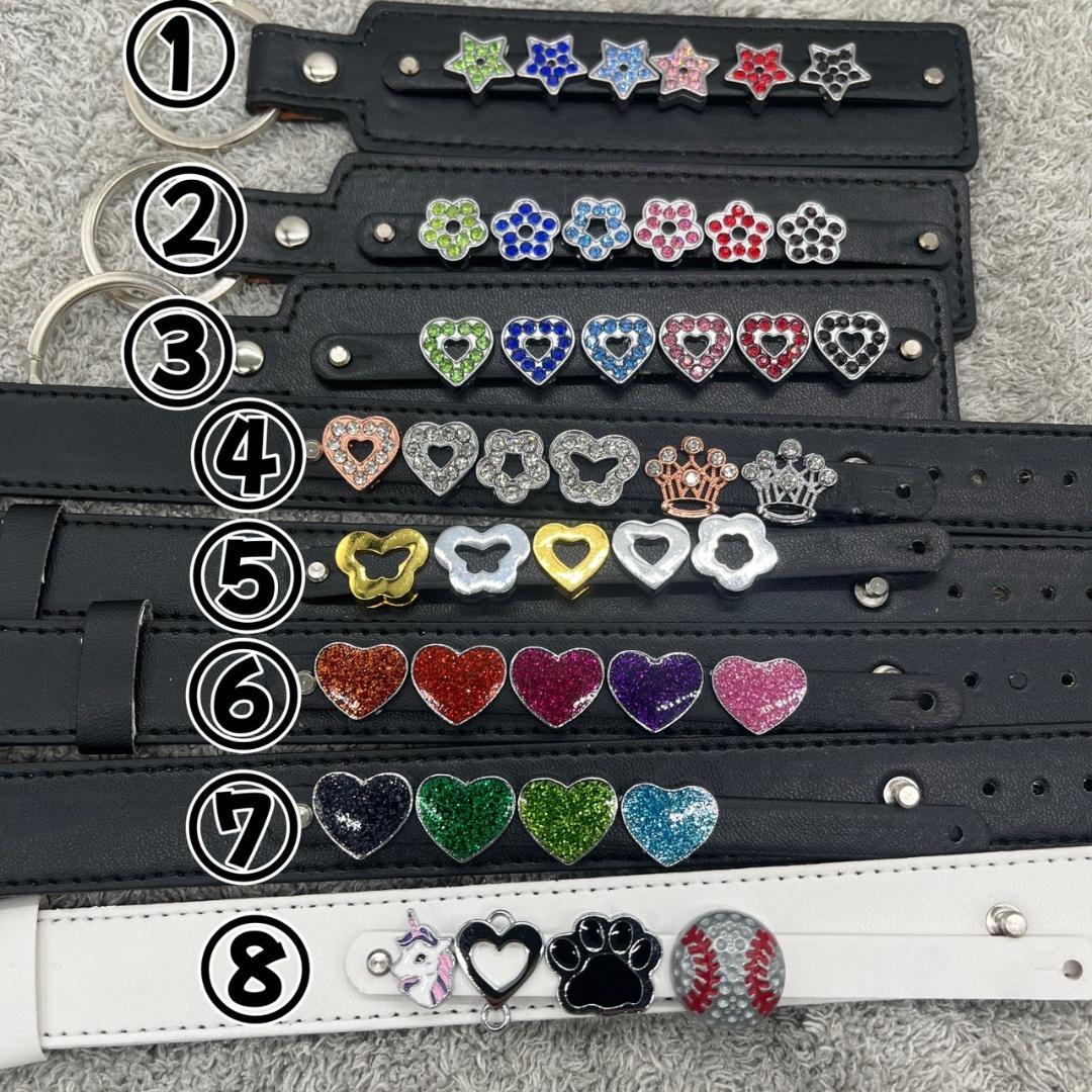 ハンドメイド　ネームタグ　イニシャルキーホルダー　ブレスレット　キーリング　推し