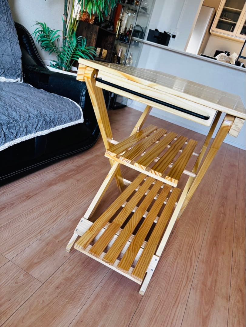 VALVE オシャレ⭐︎ 折りたたみ式　木製アウトドアテーブル