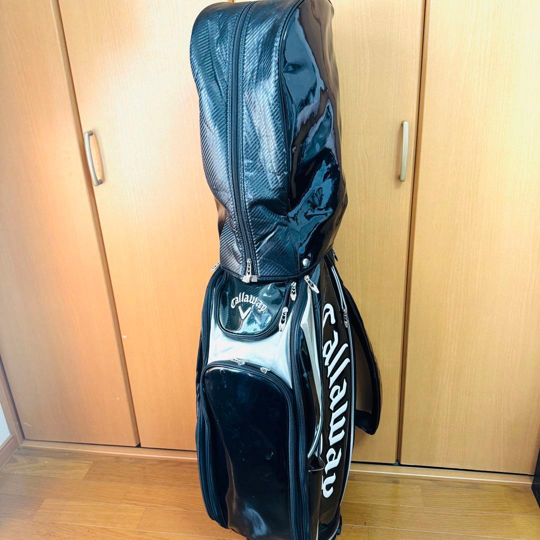 Callaway キャディバッグ ゴルフ ブラック 9型 カート式 エナメル