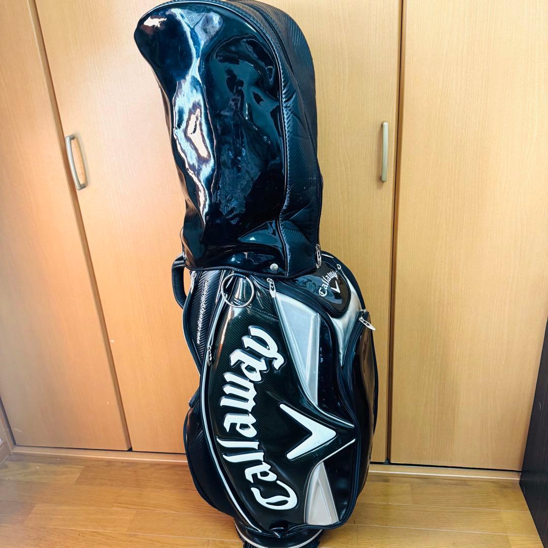 Callaway キャディバッグ ゴルフ ブラック 9型 カート式 エナメル