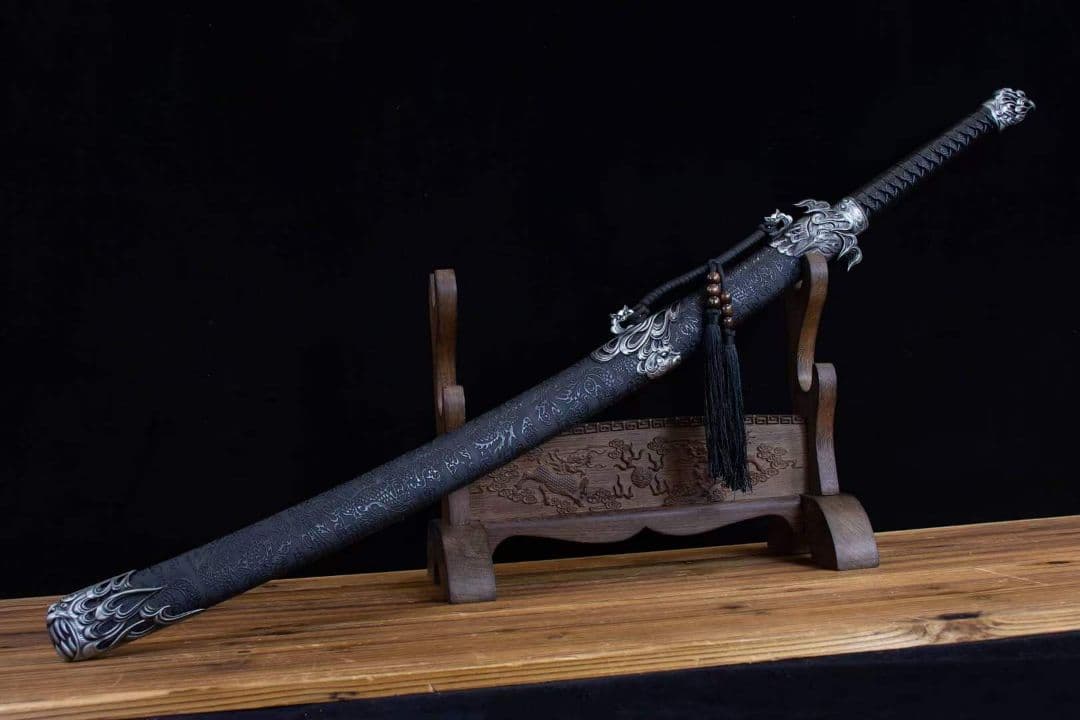 銀翼古火刺繍春刀-高性能マンガン鋼 古兵器 武具　刀装具　日本刀　模造刀 居合刀
