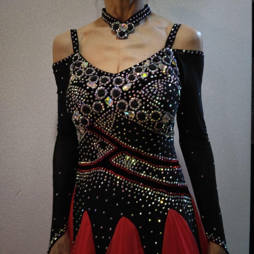 美品　 社交ダンス用オフショルダードレス