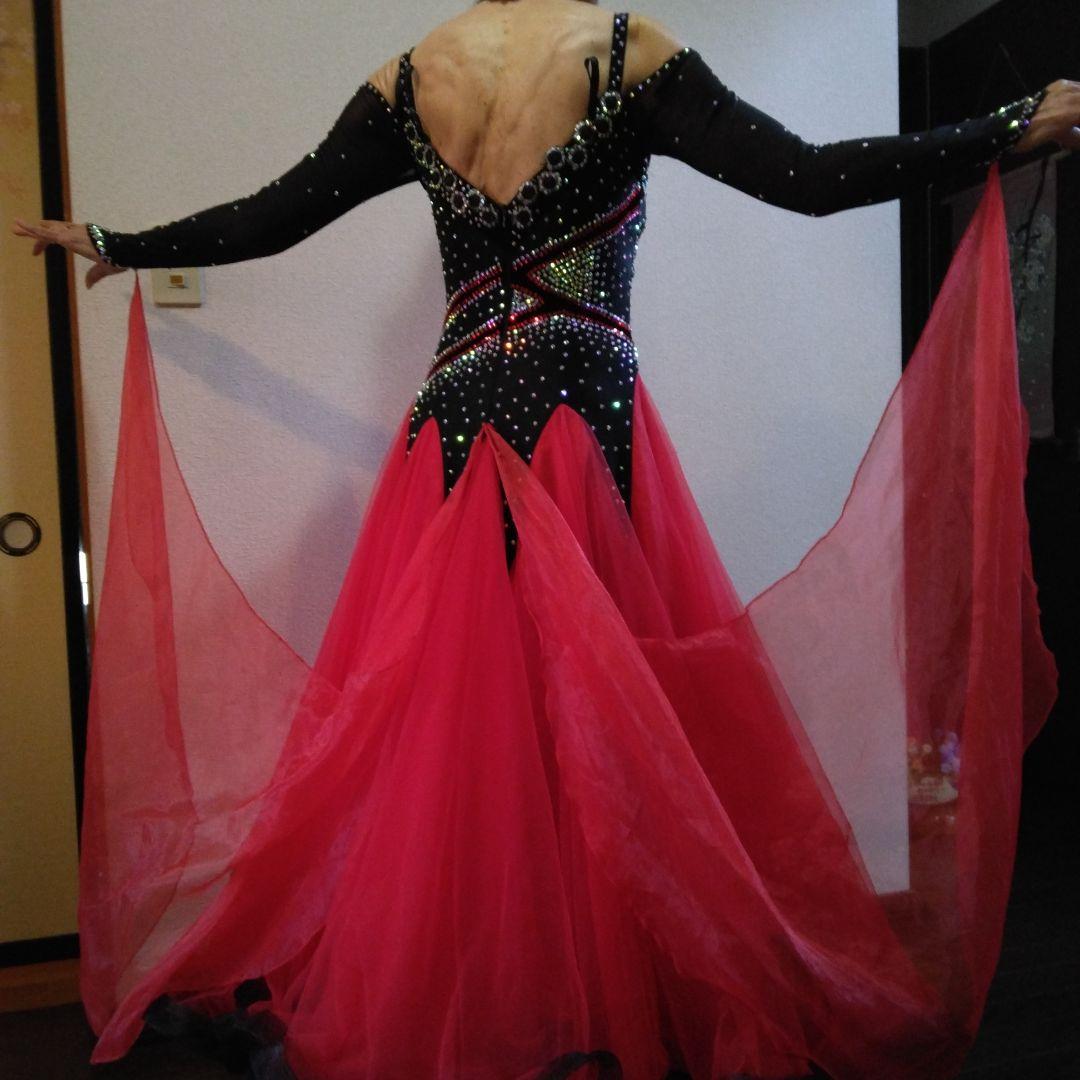 美品　 社交ダンス用オフショルダードレス