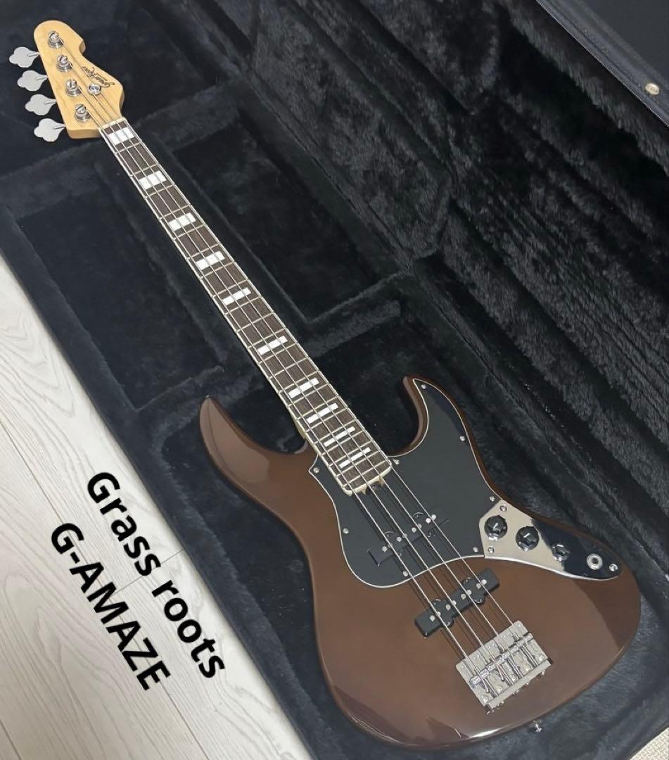 GrassRoots G‑AMAZE エレキベース Jazz Bass ブラウン