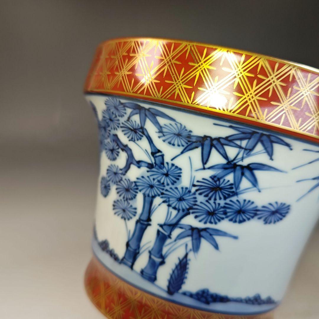 イ753 水指『平安　春峰造』『末廣金襴手　水指　共箱』茶道具