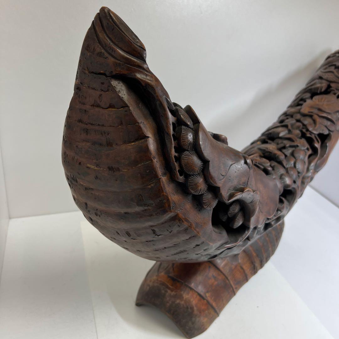 竹製　特大透かし人物置物　幅約76㎝/最大高さ約42㎝東Y8-0128④トコト