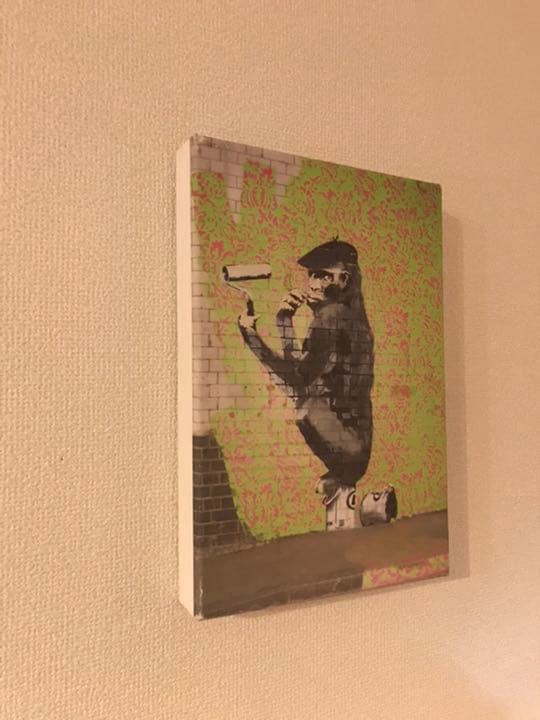 banksy 最初期作品「gorilla」プリントキャンバス
