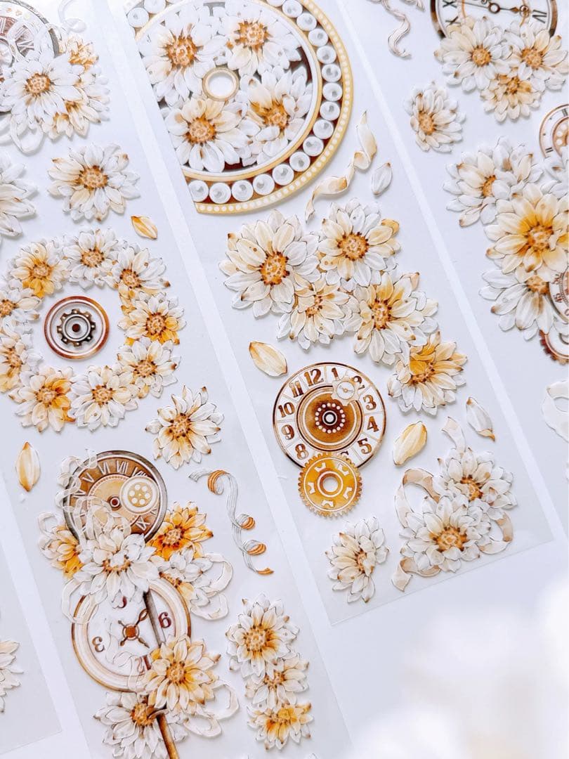 咔咔STUDIO《菊絮时》海外マスキングテープ　マステ 【2644】