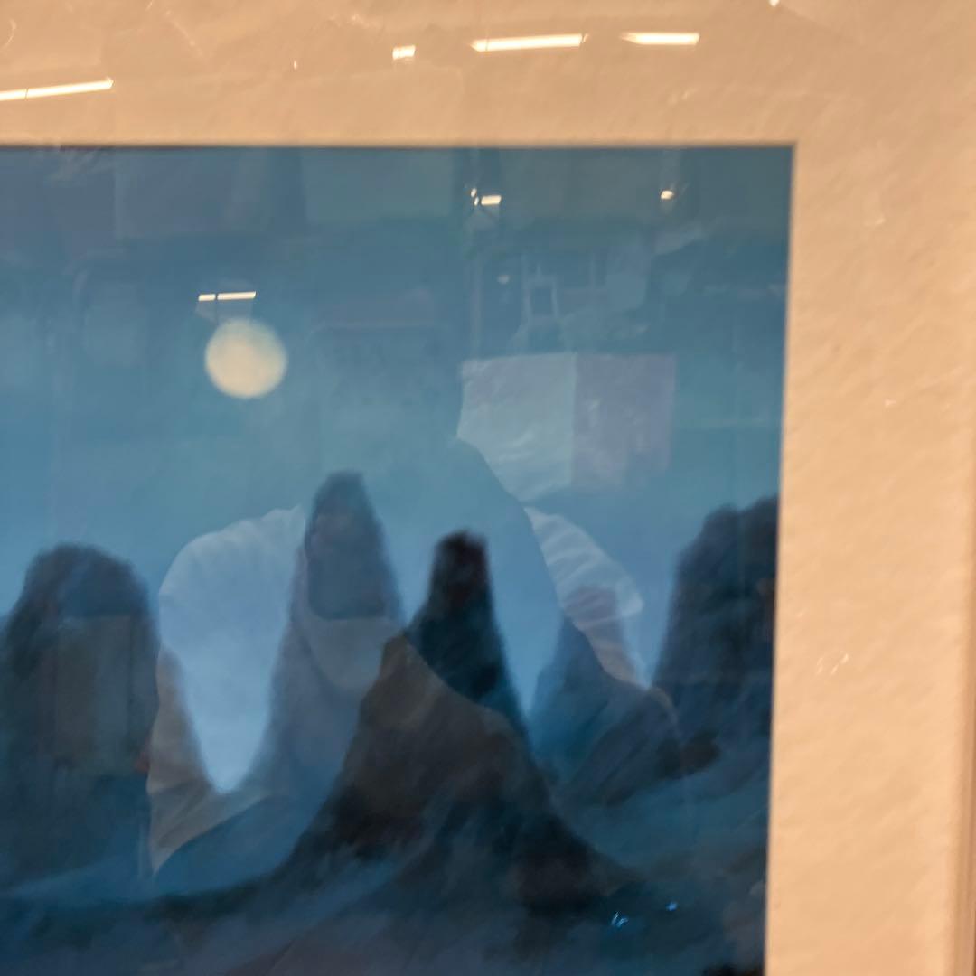 昭和レトロ 東山 魁い 雪月花月 復刻画 リトグラフ画 絵画 インテリア アート