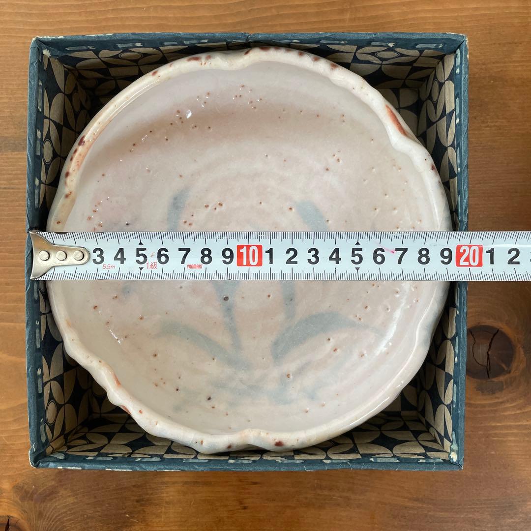 【銘あり】作家物？ 陶芸 銘『雪窓枝三河窯』共布付 志野風 鉢