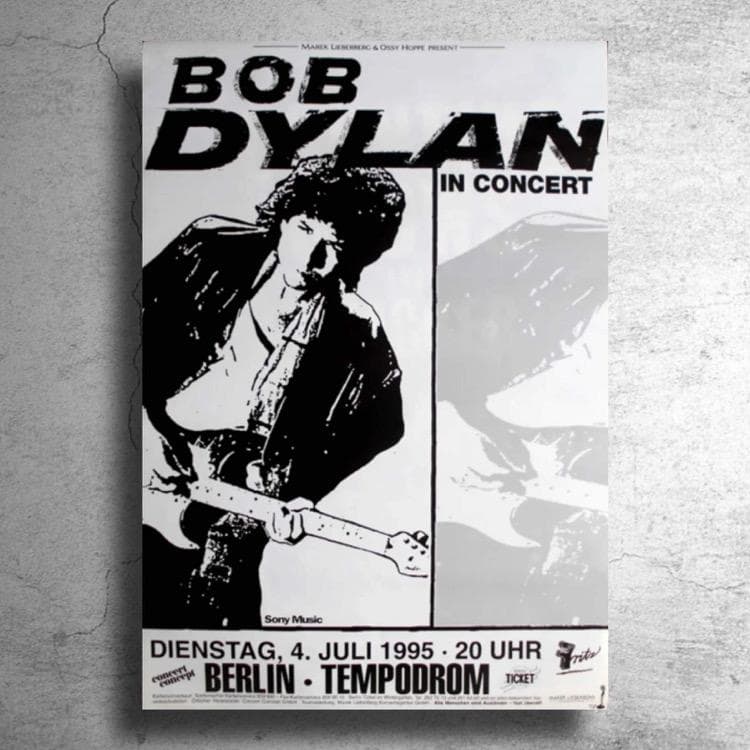 『ボブ・ディラン Bob Dylan』1995年ドイツ公演ポスター/ロック音楽