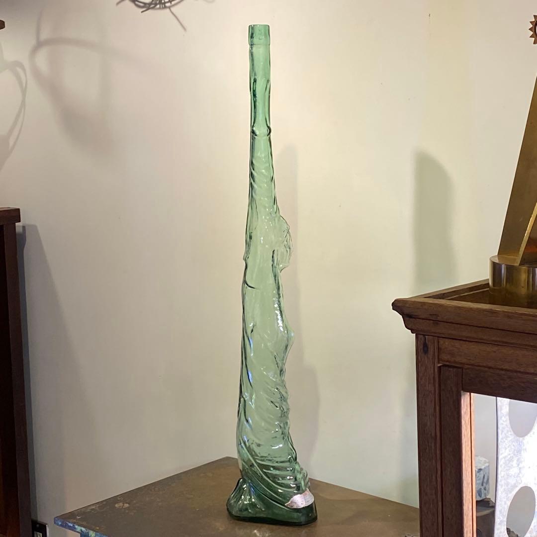 イタリア ビンテージワインボトル 緑ガラス