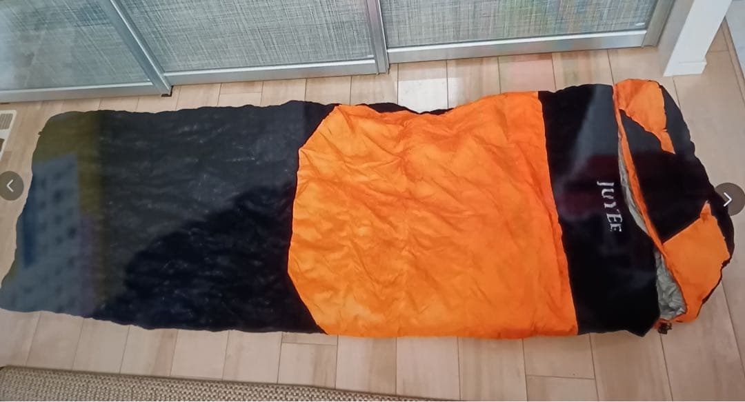 N*H様 飛*！様 ダウン寝袋シュラフ　オレンジ✖️ブラック　JKGR3