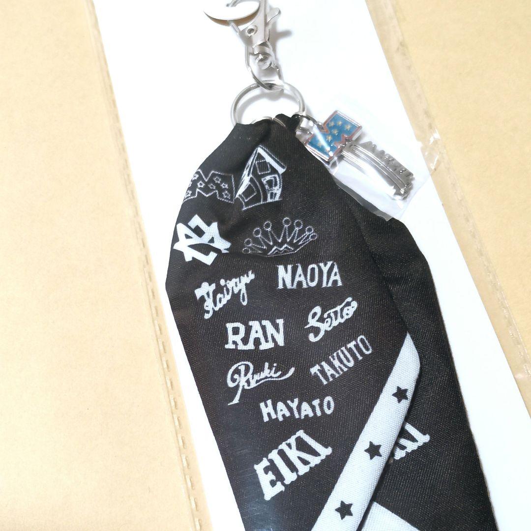 MAZZEL まぜべやグッズ バンダナキーホルダーマーゼル 全員ネーム入り 黒