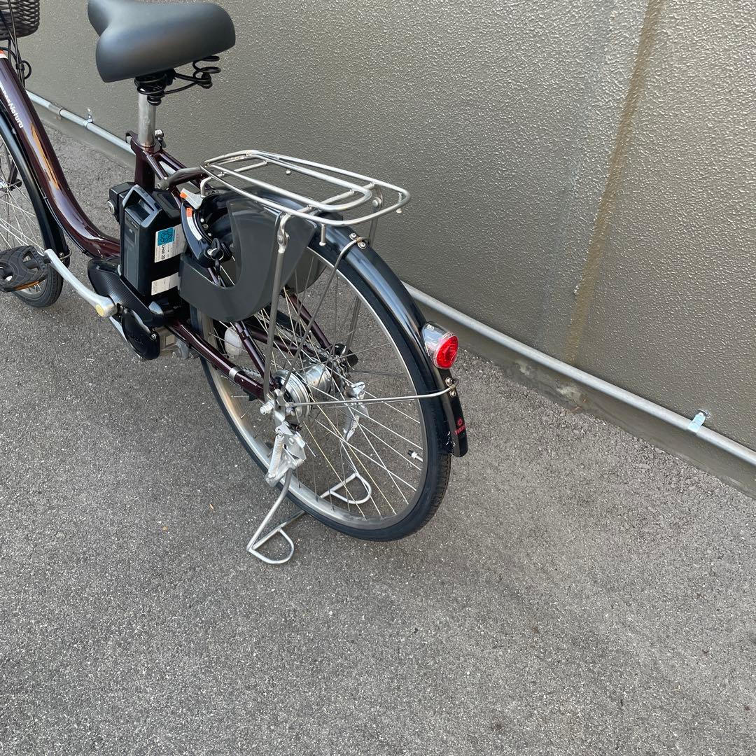 ヤマハ電動アシスト自転車24インチ バッテリー大容量12.3Ah ブラウン