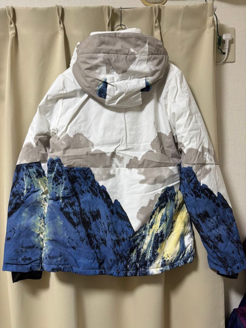 VEROMAN スキーウェア 上下セット 雪山柄 ホワイト S