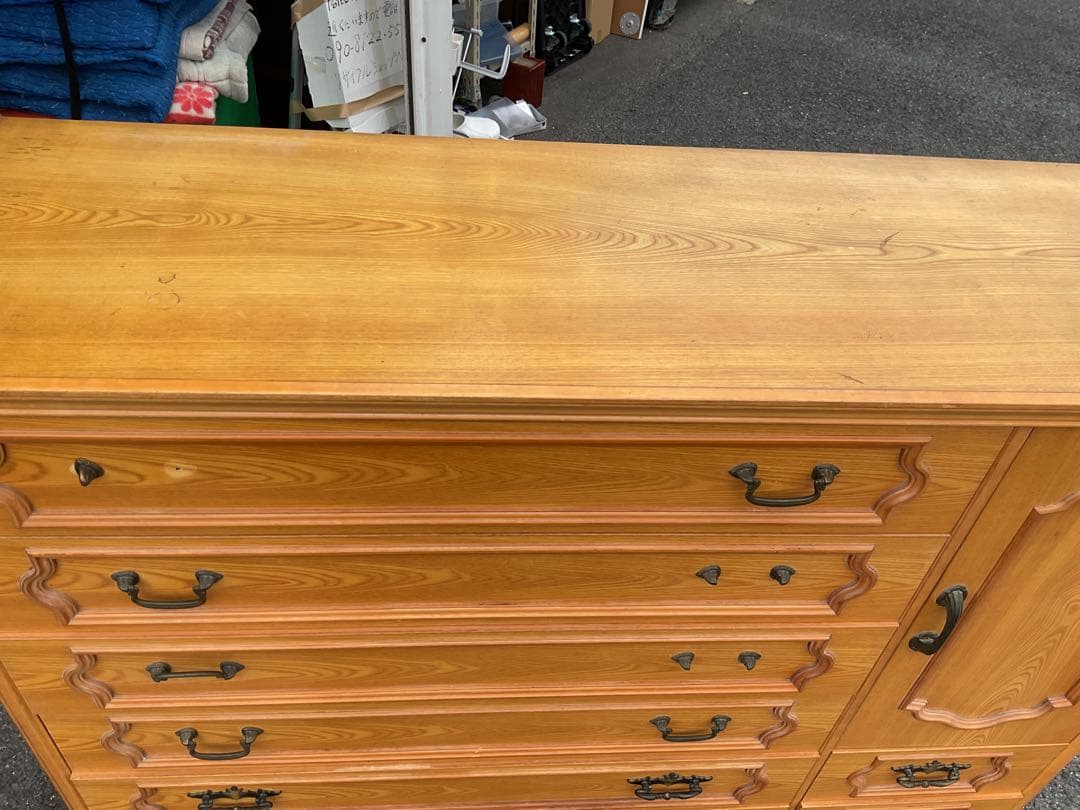 昭和レトロ 宮島型 135幅 洋服箪笥 大型収納 タンス