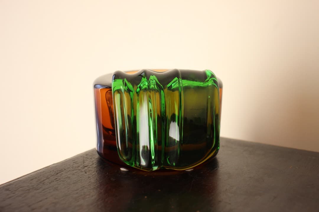 チェコ　クリスタル　ボヘミアングラス　物入れ　ヨセフ・エクナー