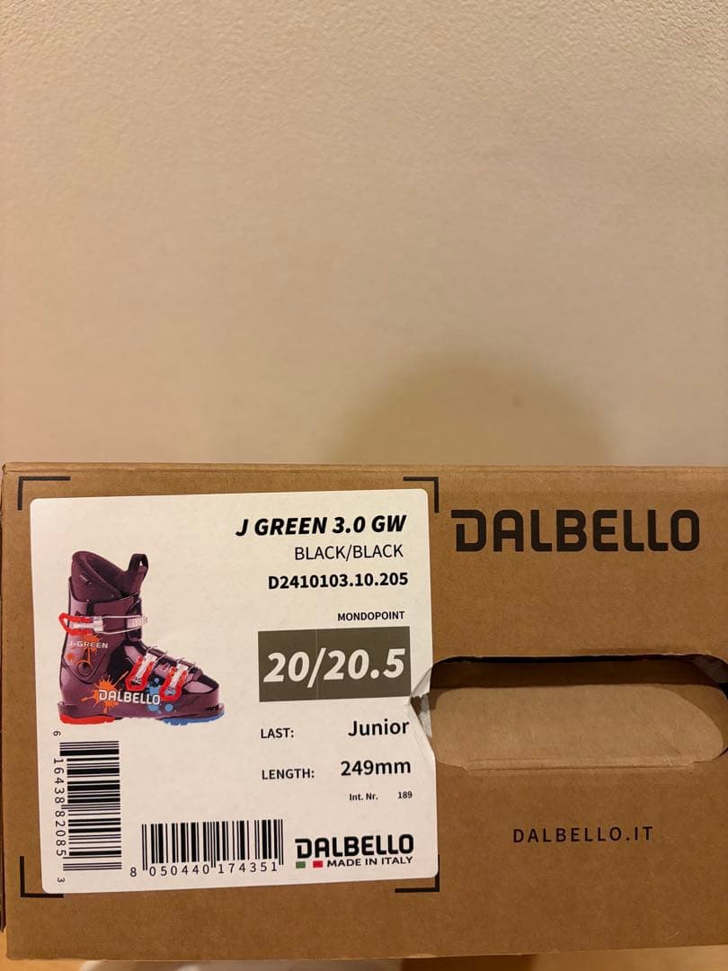 [新作新品未使用] DALBELLO J GREEN 3.0 GW スキーブーツ