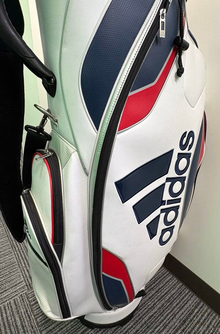 【美品】アディダス　ゴルフ　キャディバック　ホワイト　軽量