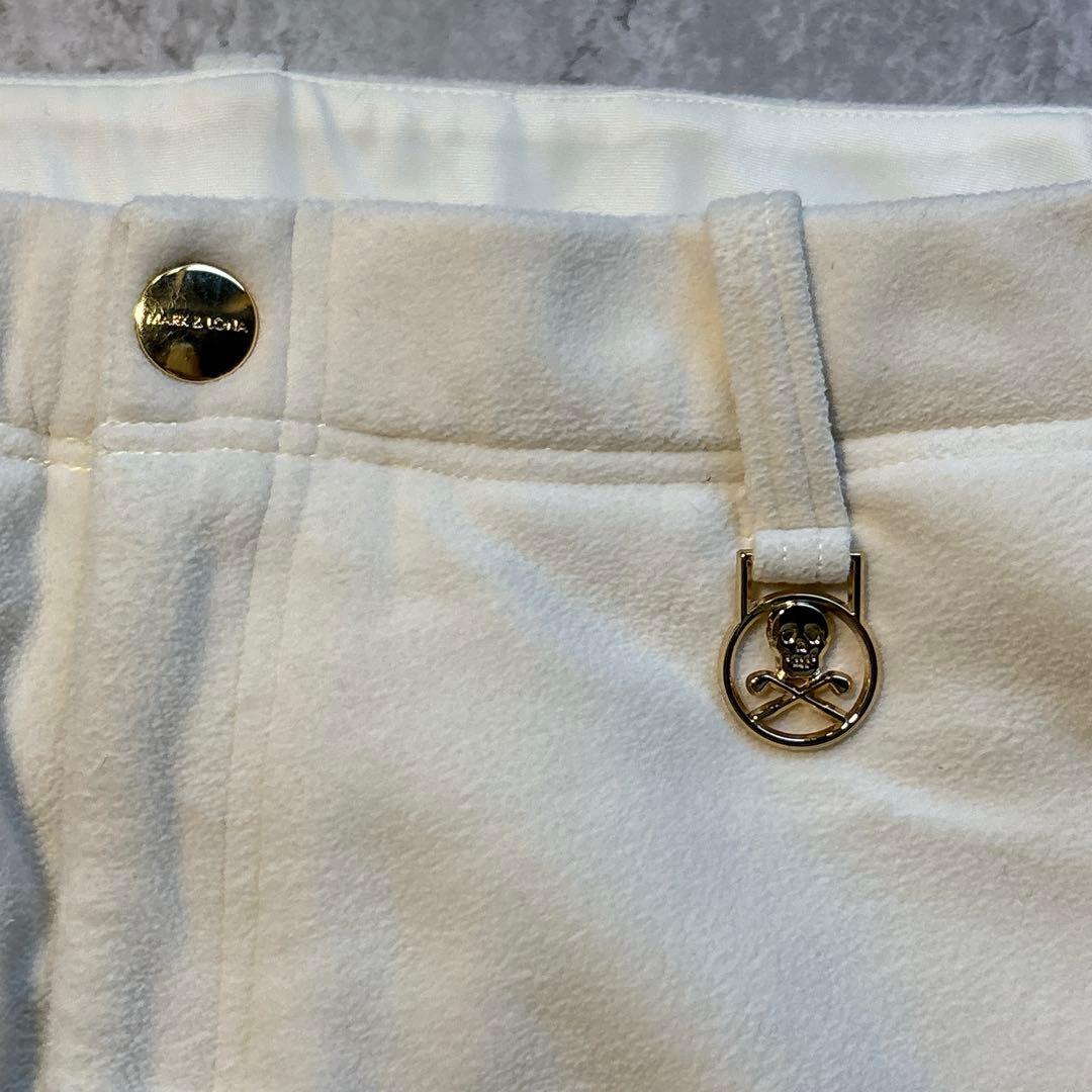 MARK&LONA マークアンドロナ フリースパンツ ロング ゴルフ 白 防風