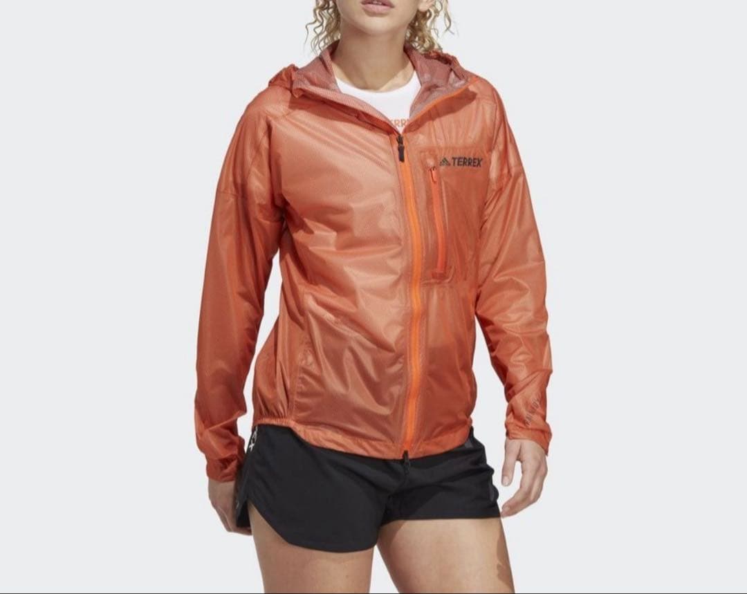 アディダス テレックス RAIN.RDY トレイルランニングジャケット オレンジ