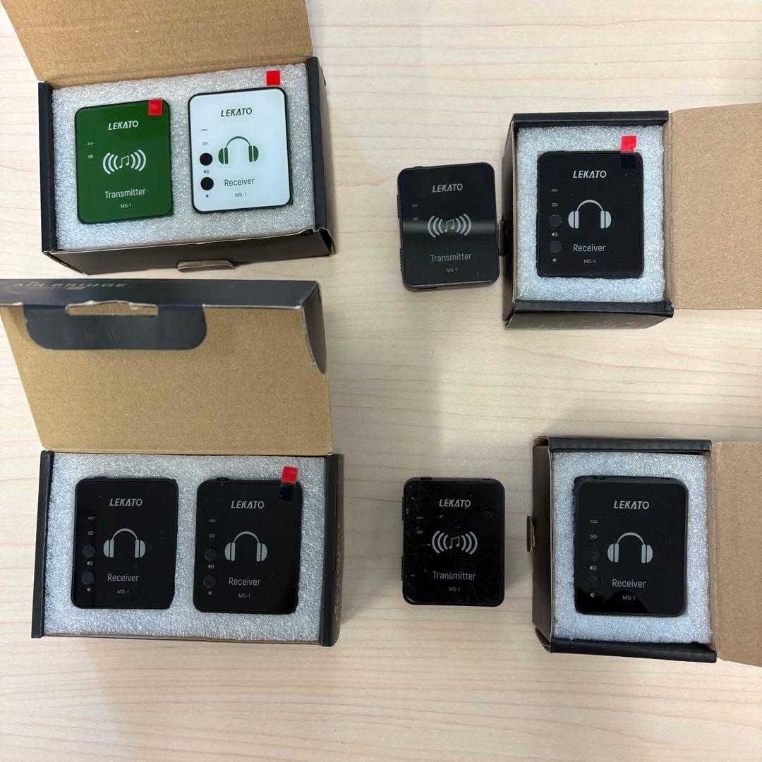 LEKATO MS-1 ワイヤレスシステムセット　ワイヤレスイヤーモニター　8個