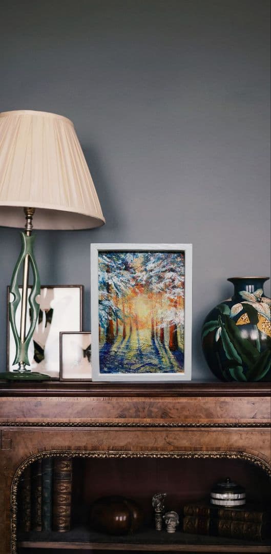 油絵 油彩 油彩画 絵 絵画 【暖かい冬】