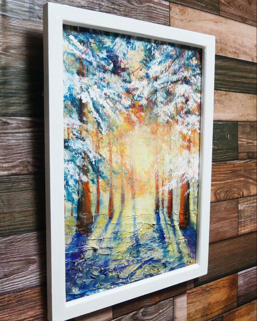 油絵 油彩 油彩画 絵 絵画 【暖かい冬】