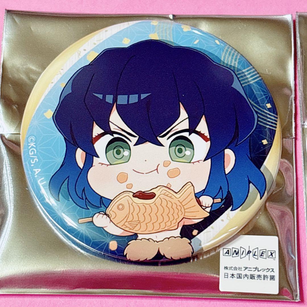 ♡鬼滅の刃 嘴平伊之助 セガ コラボカフェ たい焼き デフォルメ缶バッジ♡