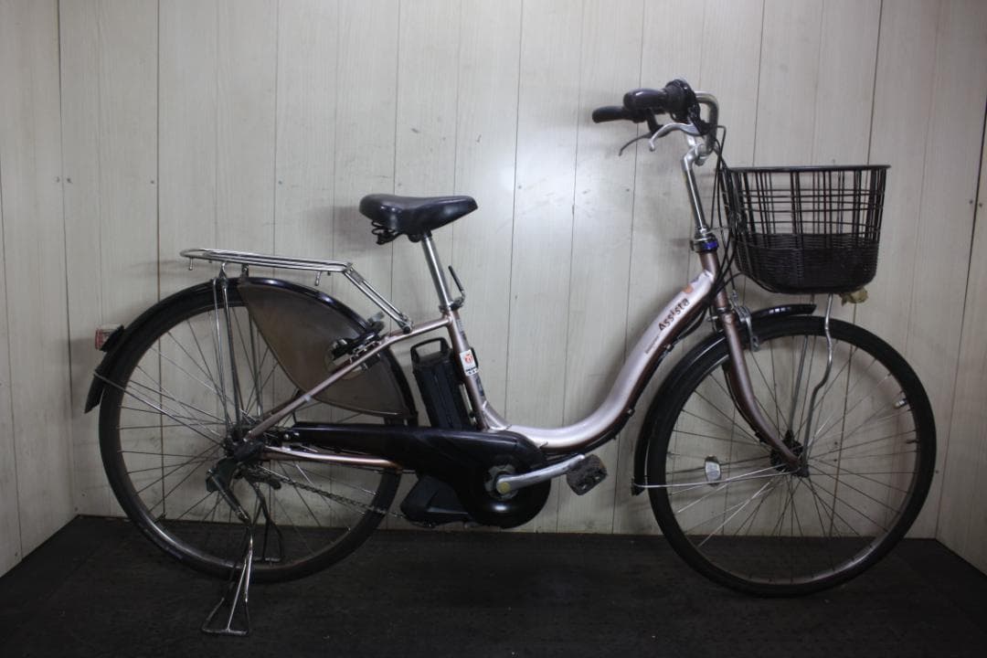s*4様 電動アシスト自転車 シルバー 前バスケット付き