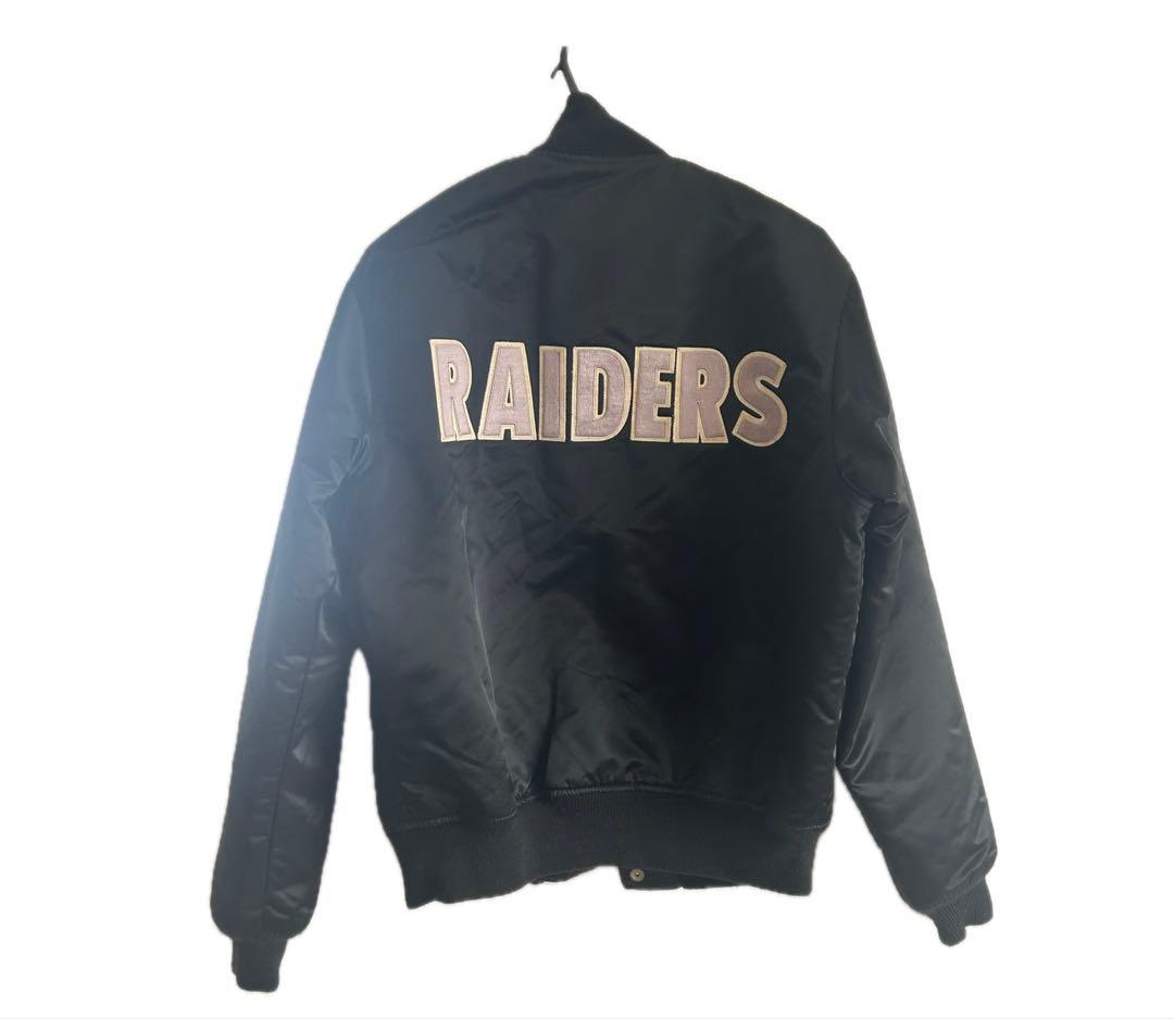 USA製 レイダース スターター ナイロンスタジアムジャンパー M