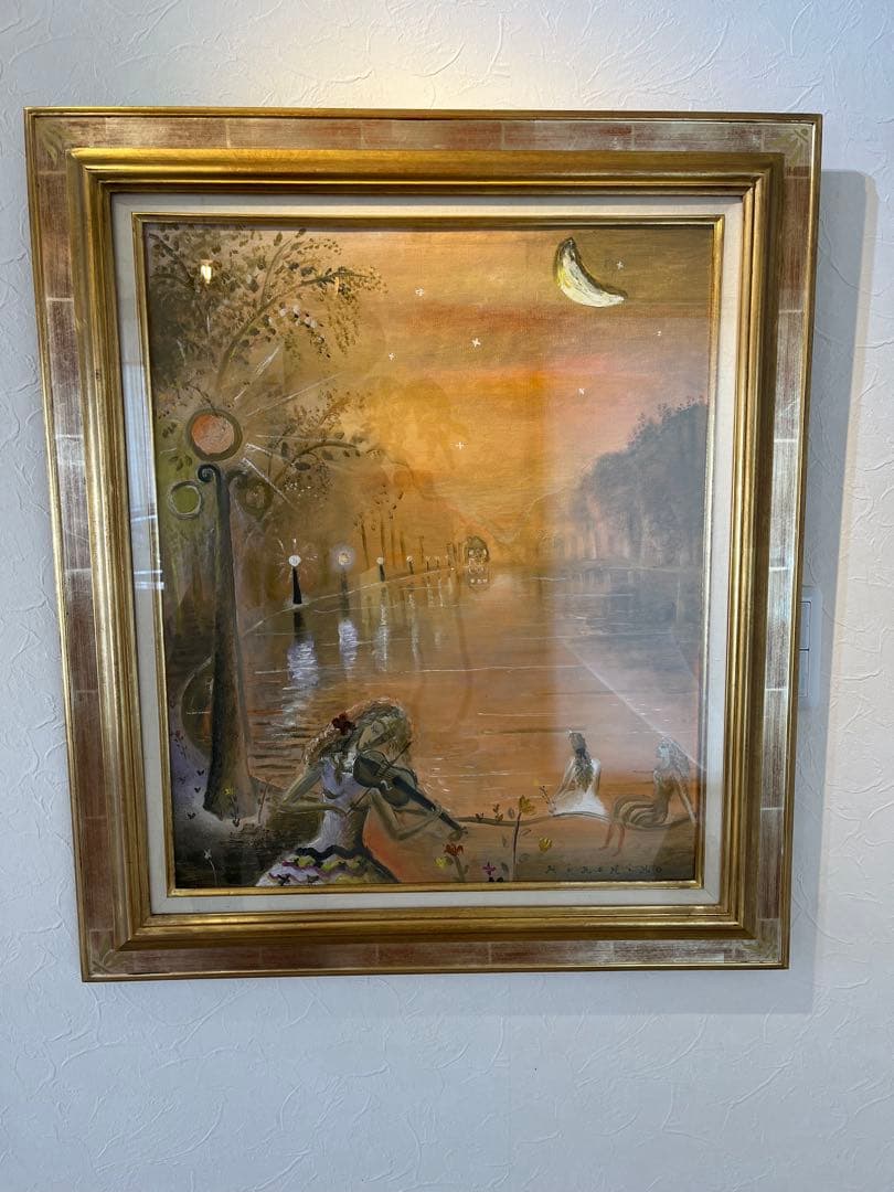 【希少一点物】人気画家　織田広比古　父:織田廣喜 幻想的【油彩画】　12号