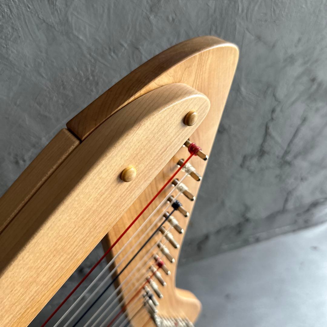 削除前お値下げ❣️大きな木製ハープと収納バック
