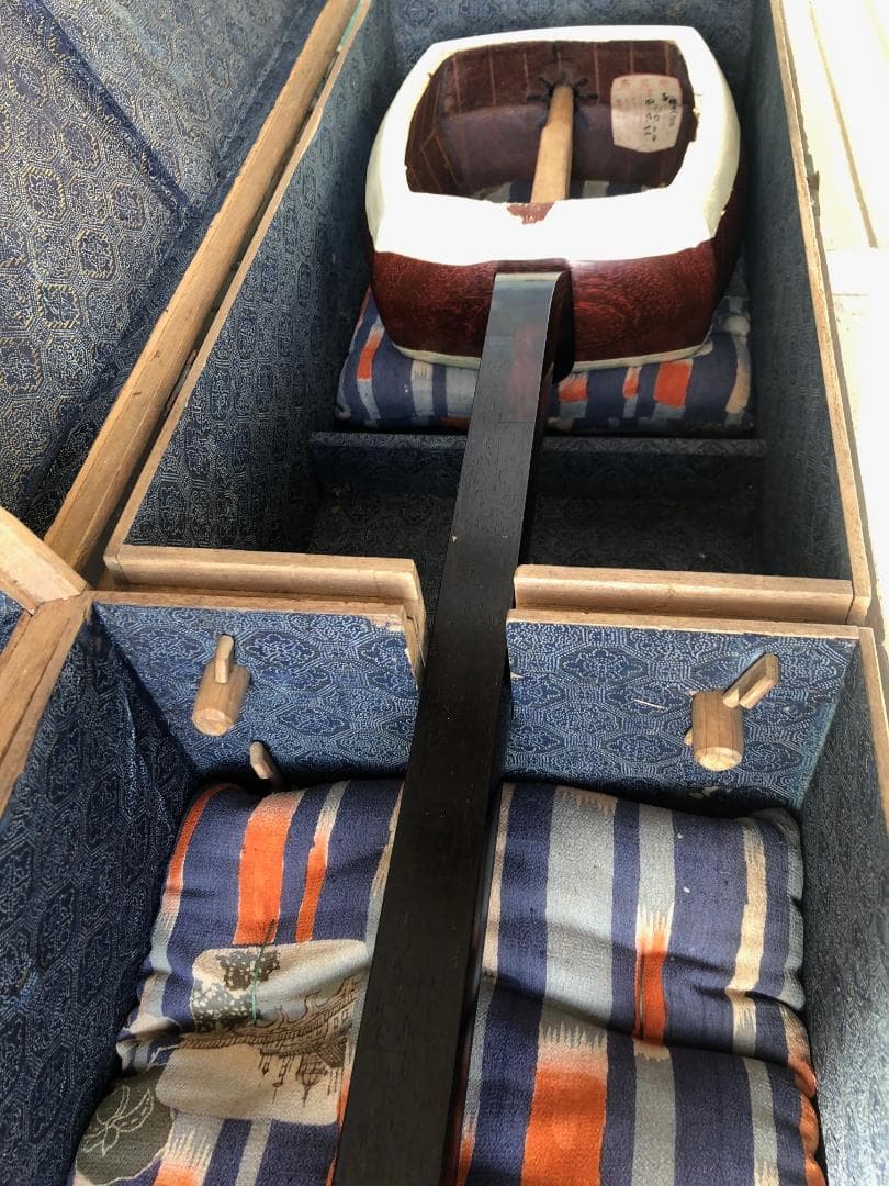 ◆義太夫 三味線 明治2年巳霜月 名古屋浅田屋製 紅木 星形金物◆