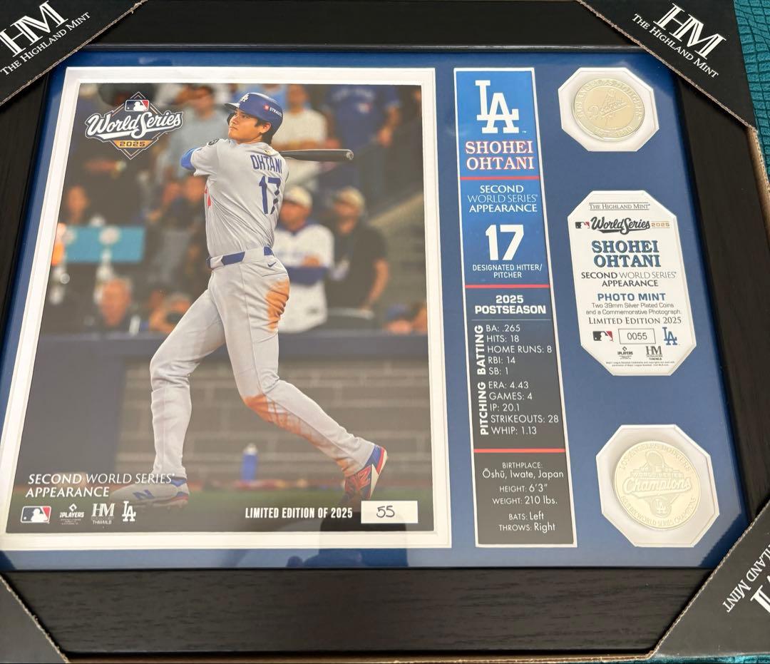 【限定品】シリアルNo.55大谷翔平 2025優勝記念 ダブルフォトミント