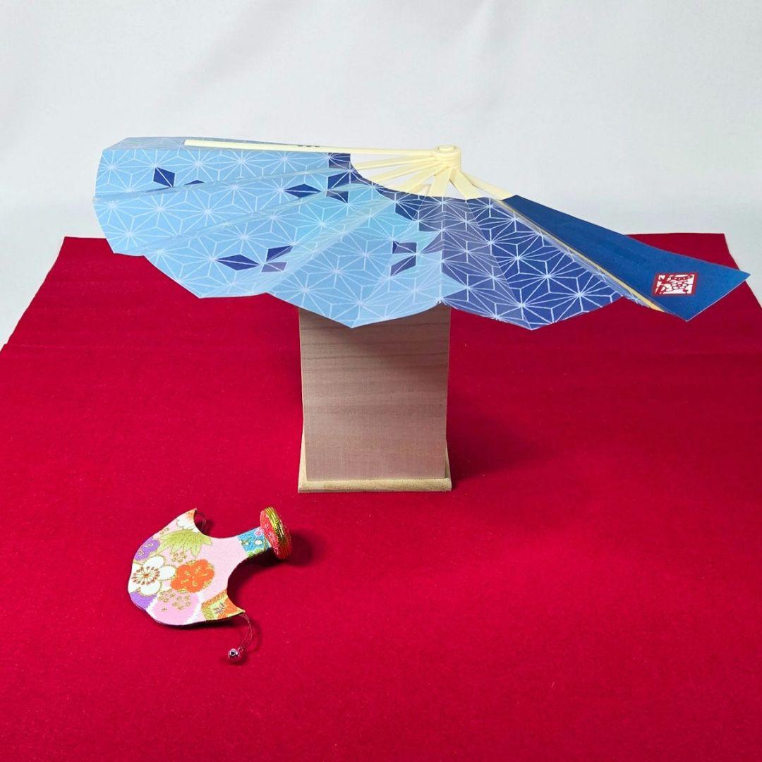 京遊堂 本格投扇興 一式セット 強化扇子青色