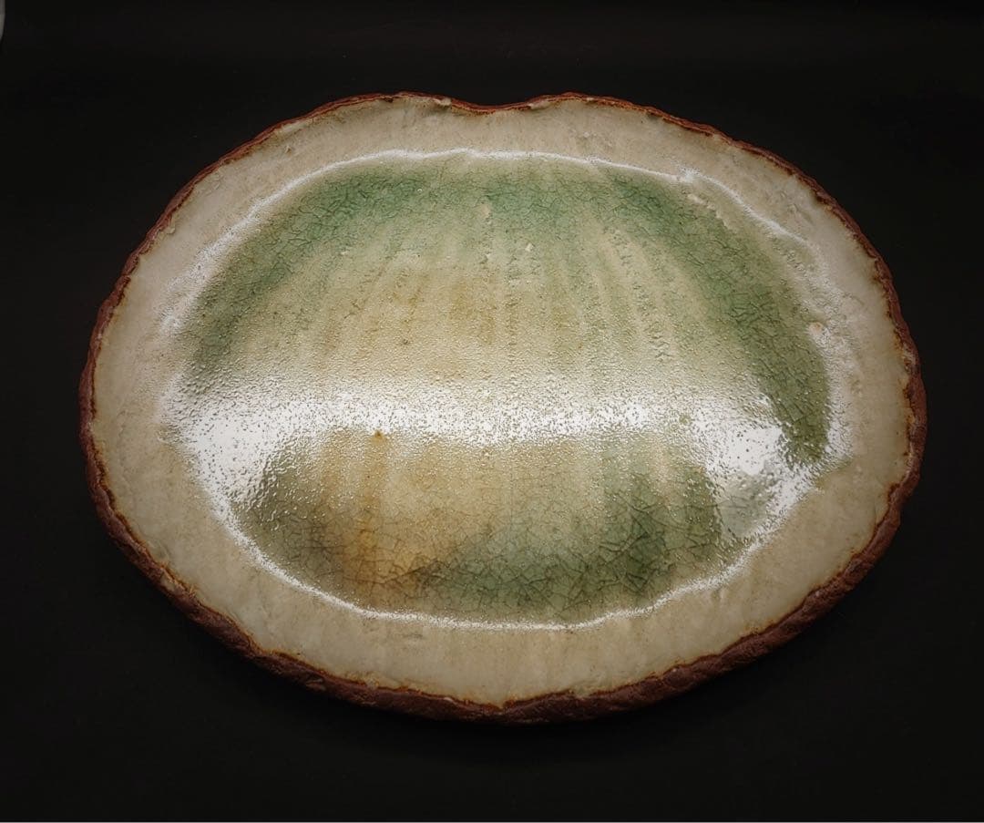 骨董品 古美術 氷裂紋釉 青磁茶托盤 茶盤 茶道具