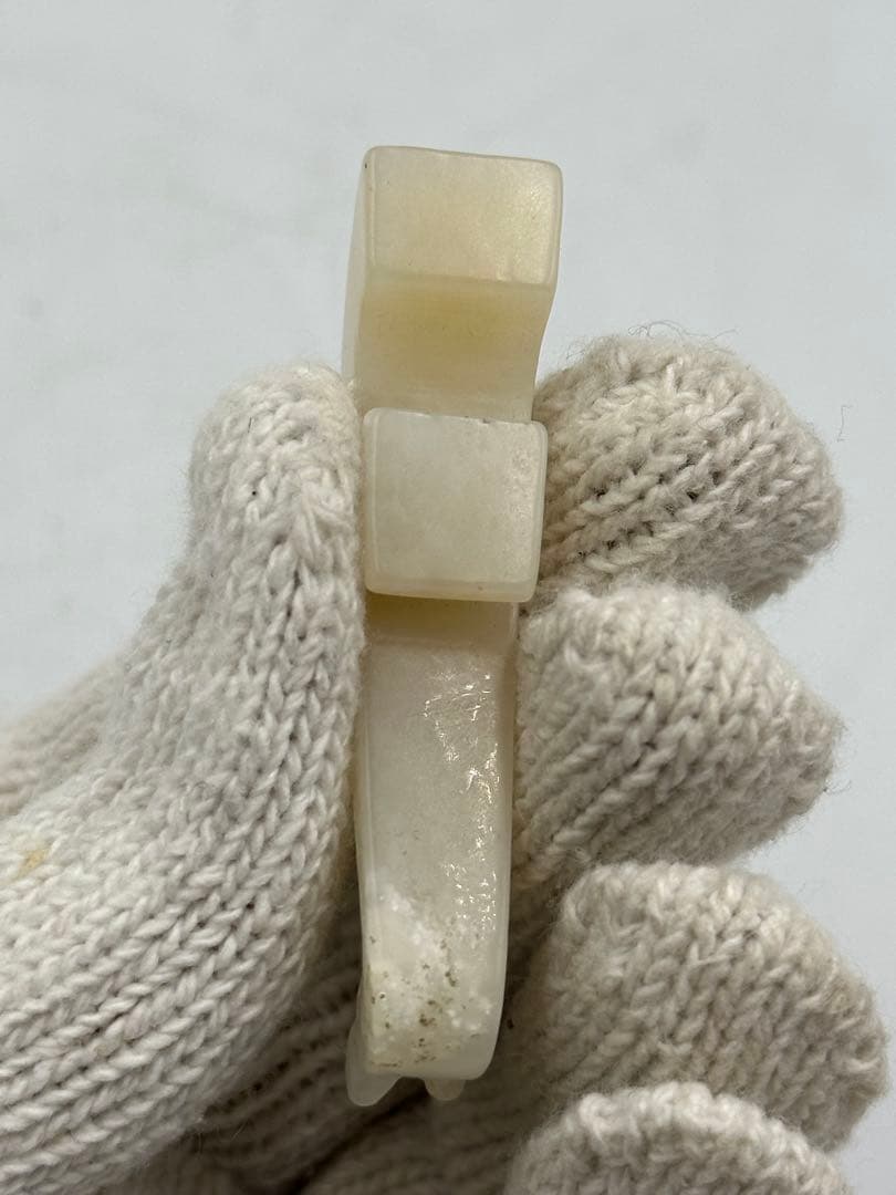 砡雕刻 根付 白玉 和田玉 中国古美術 アクセサリー 重さ約 16g