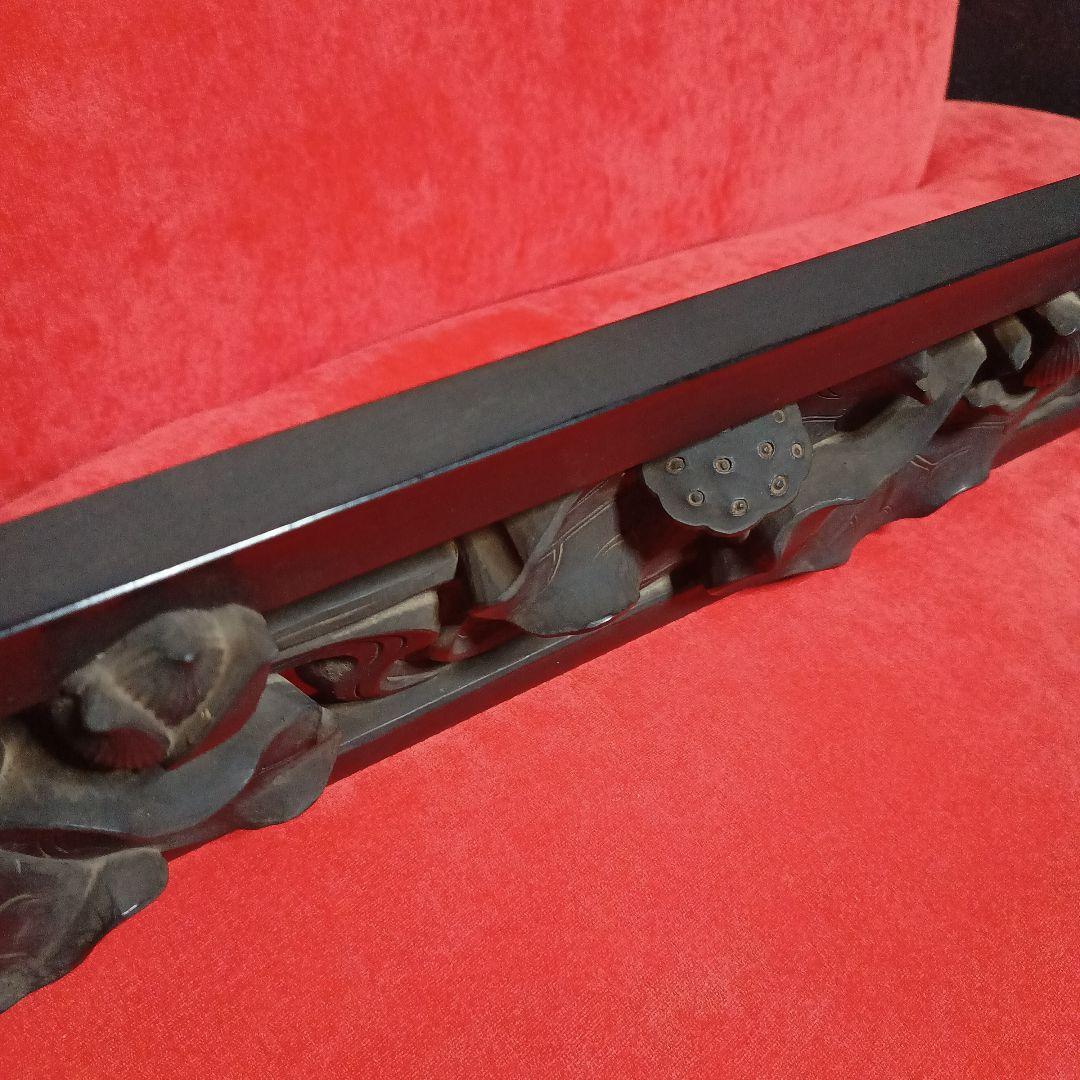 睡蓮　蓮　花　彫刻　木彫　欄間彫刻　寺院　仏閣　インテリア　古美術　和柄