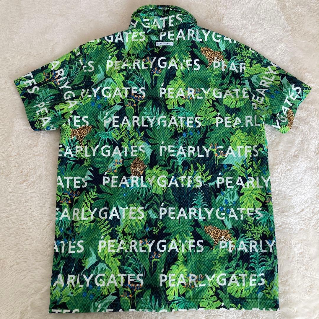 美品！パーリーゲイツ　シアサッカー ジャングル 半袖シャツ　size5