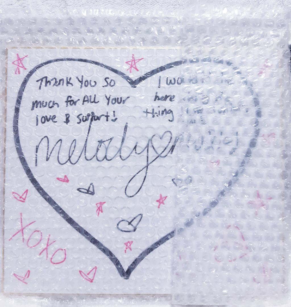 超絶レア★メロディー・雛・マークス　直筆サイン・コメント入り色紙