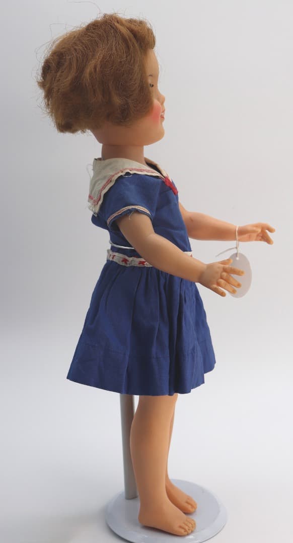 ビンテージ 青いセーラー服シャーリー・テンプル人形44cm 裸足 IDEAL社