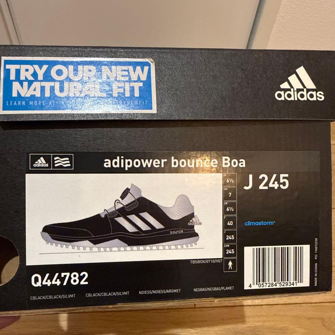 adidas bounce ゴルフシューズ ブラック/シルバー