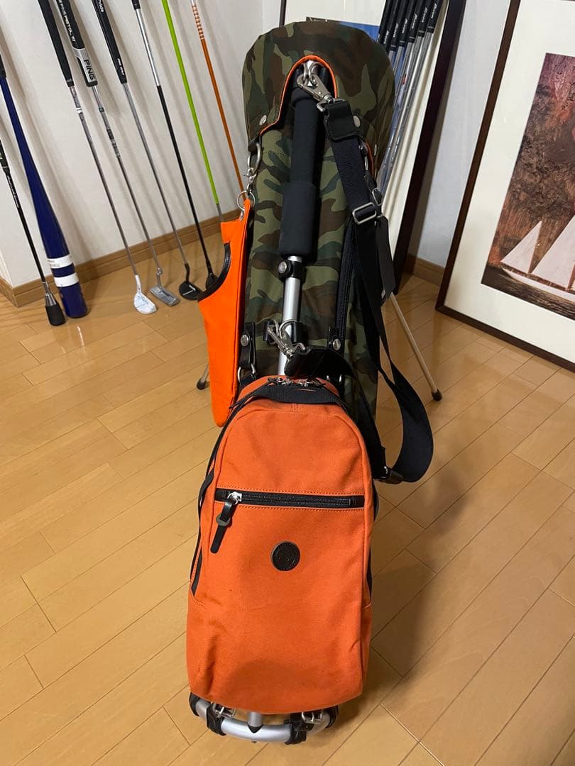 ミズノ木の庄帆布迷彩柄 スタンドゴルフバッグ