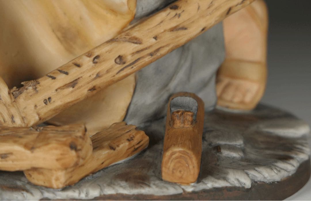 【聖父子 イエスとヨセフ 】 陶器 西洋彫刻 キリスト教美術