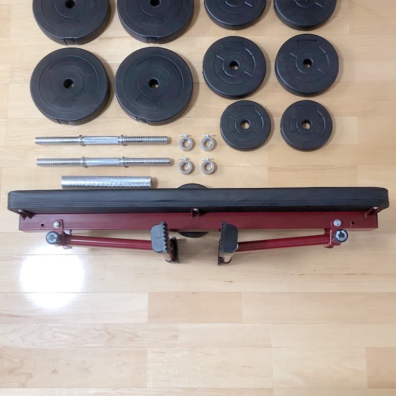 【引取限定】ダンベル フラットベンチ ベンチプレス グローブ（セット）40kg