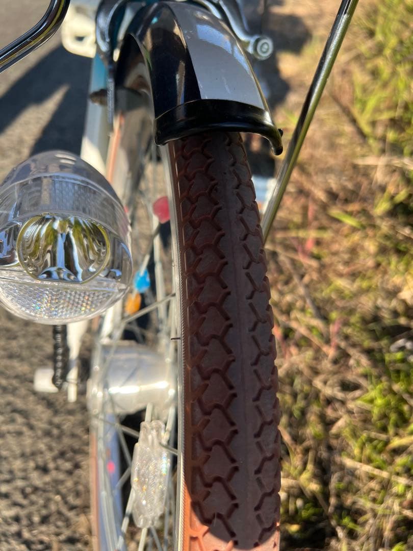 名古屋市内お届け無料22インチジュニアサイクル青い子供用自転車 バスケット付き